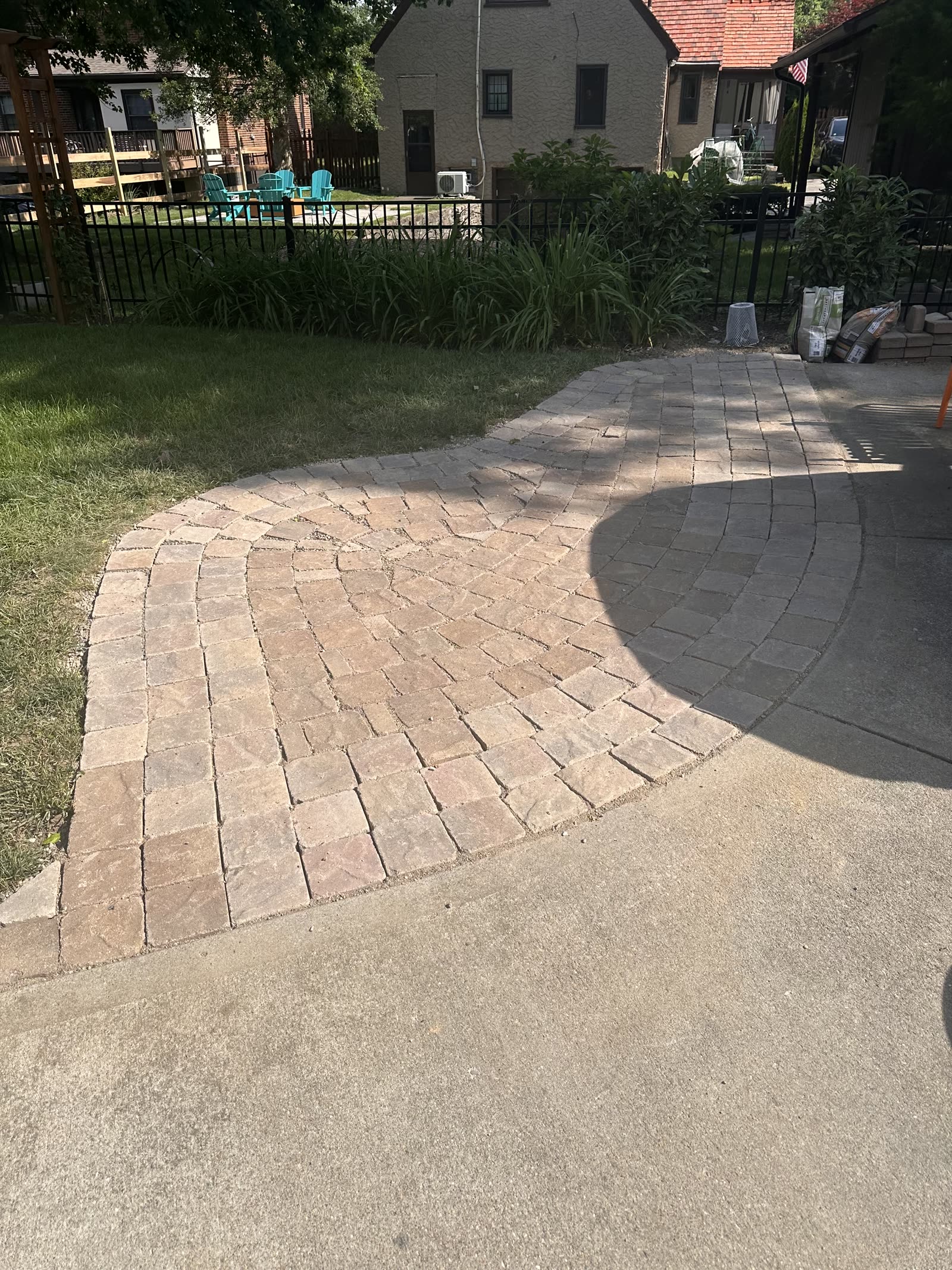 Completed paver patio